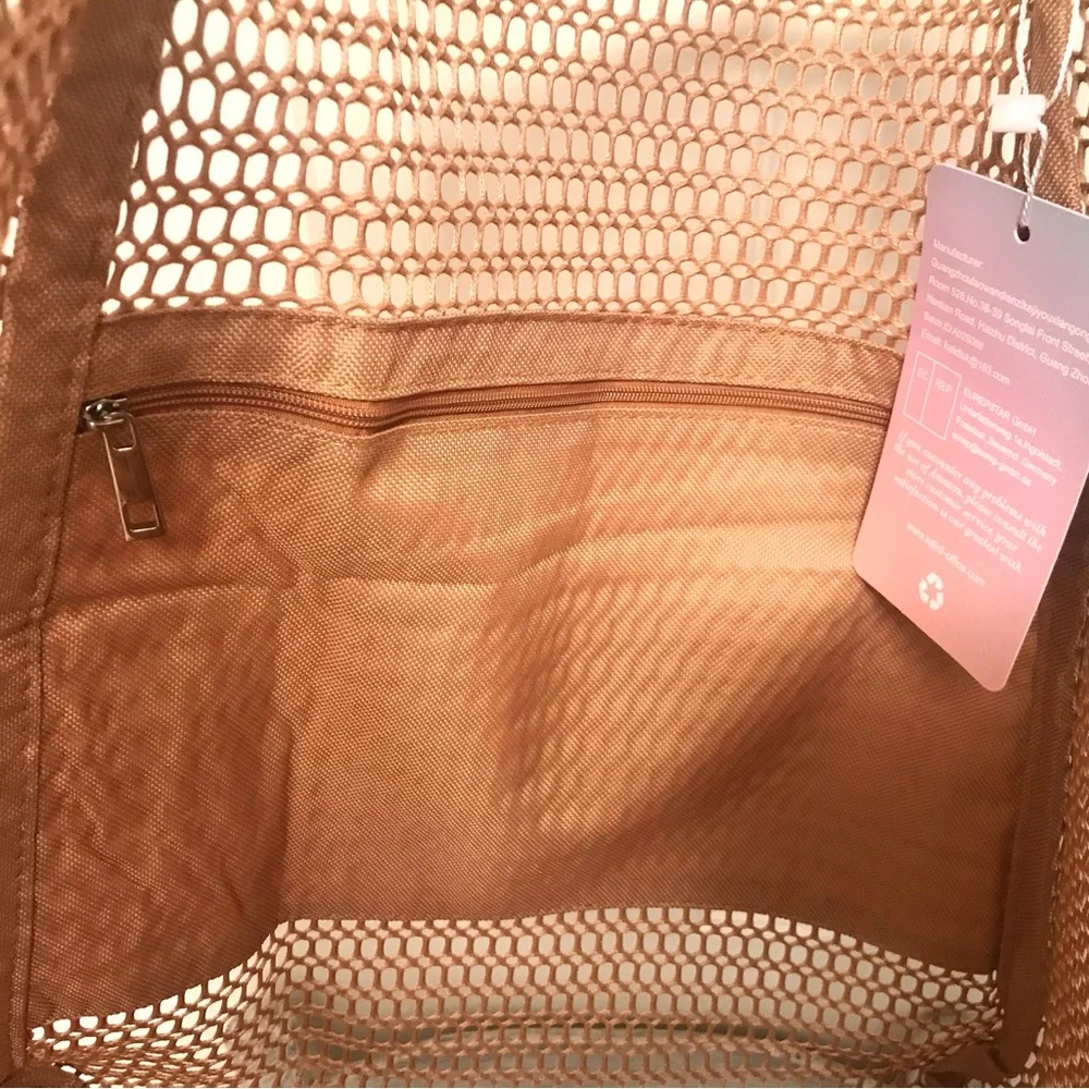 Kalidi Natural Nylon Mesh Beach Tote NWT